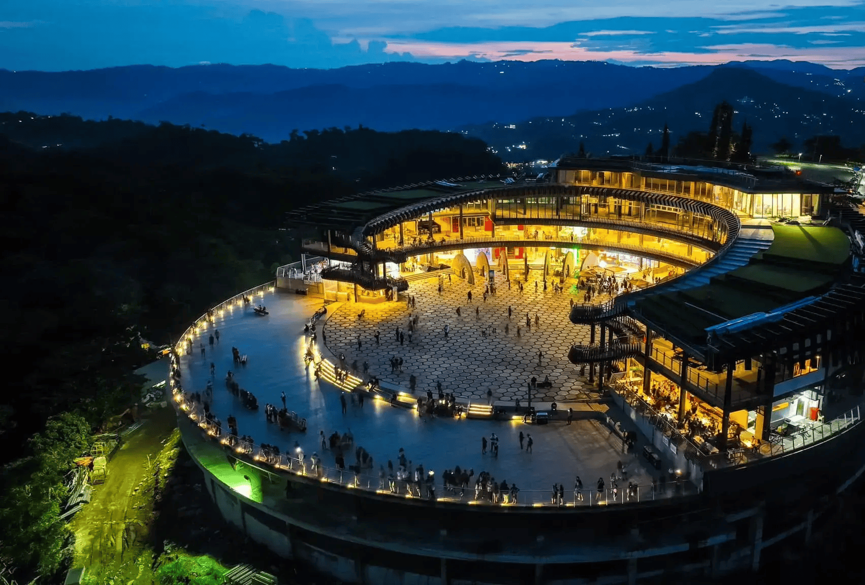 Panoramic night view of Cebu City from TOPS Lookout